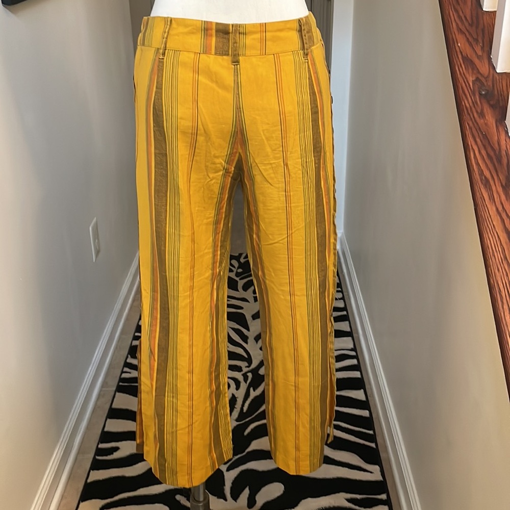 MAX Button Side Slit Cotton Pants Size S 😘 - Picture 7 of 11